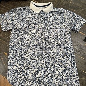 Nike Blue and White Polo Shirt